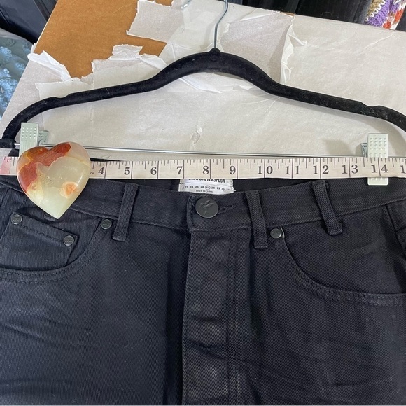 ONE X ONE TEASPOON JUNKYARD LOW RISE BLACK DENIM MINI SKIRT SIZE 27 - Picture 9 of 11